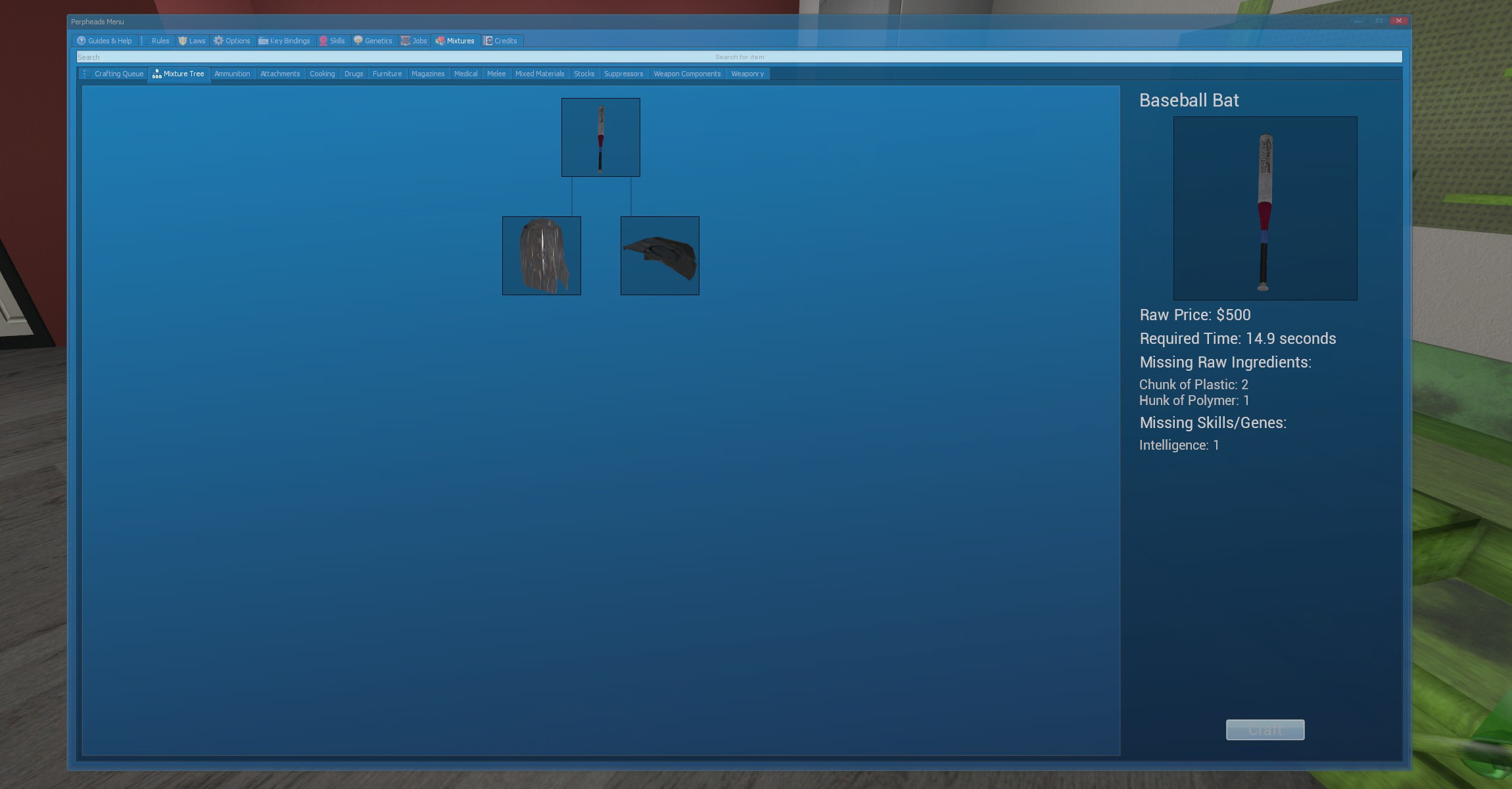 F1 Menu Baseball Bat Tree