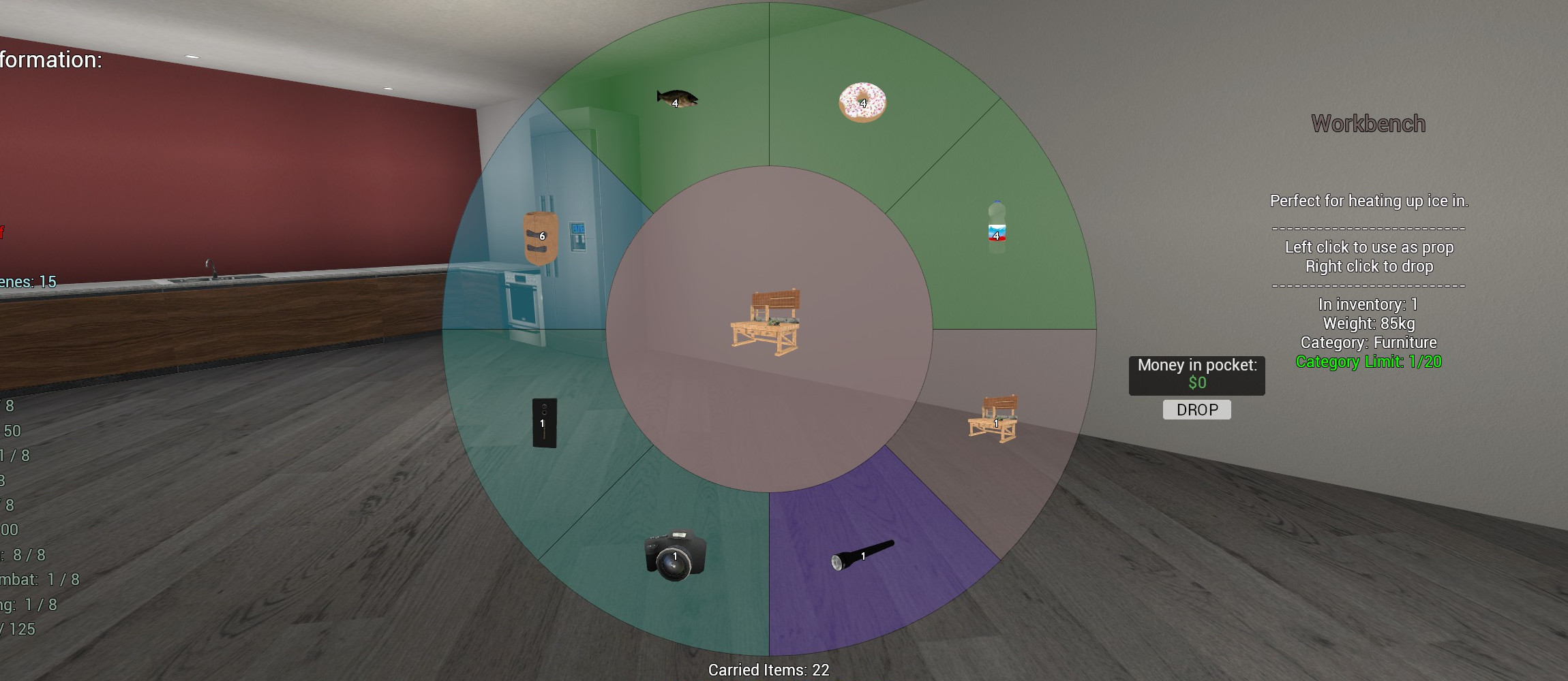 Inventory with Craftingbench