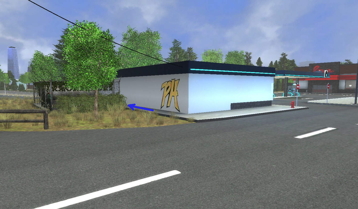 DD behind gas station